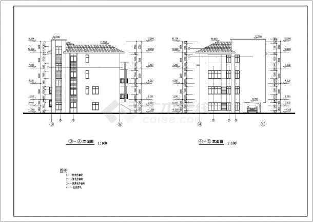 某地区特级别墅建筑图（共5张）-图二