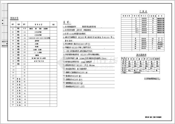 某市节能住宅楼建筑施工设计图-图一