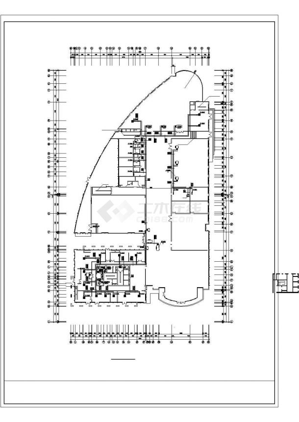 某地区综合楼空调CAD布置图-图一