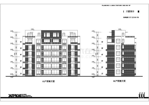 一组经典小区cad施工户型图-图一