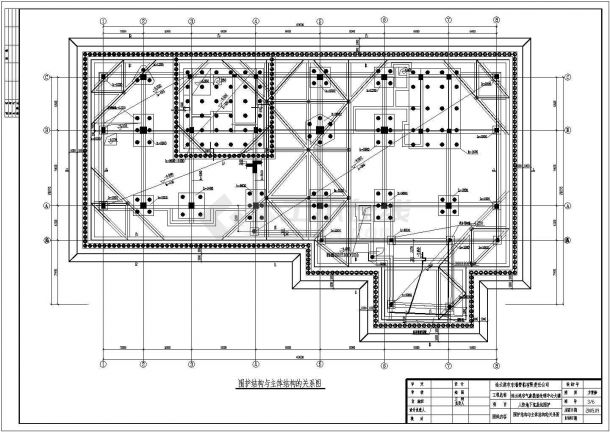 连云港市人防地下室基坑围护处理结构施工图-图一