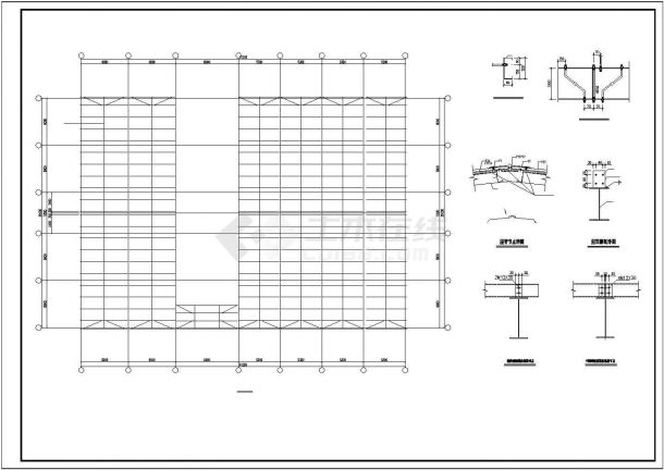 一套钢结构多层厂房cad设计图纸-图二
