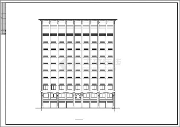 某城市十一层办公楼建筑设计施工图纸-图一