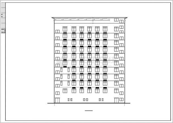 某城市十一层办公楼建筑设计施工图纸-图二