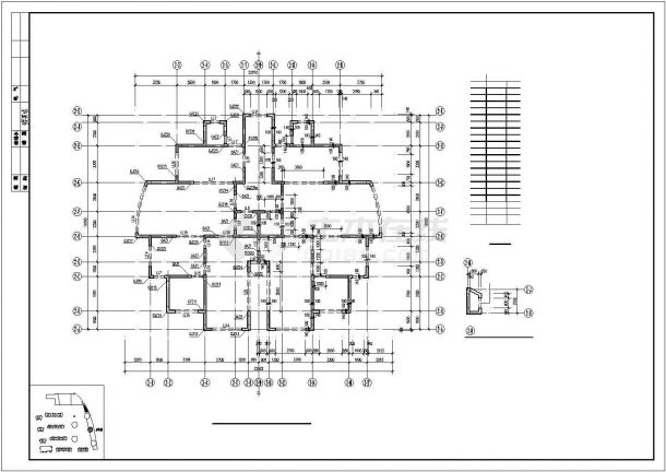 国际广场商业楼建筑结构设计图纸-图二