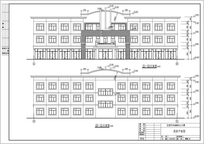 张家港市三层框架结构办公楼结构方案图_图1