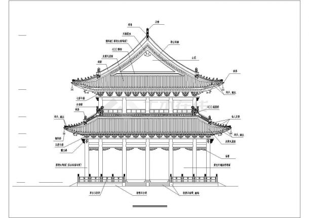 某景区经典古建宝殿方案详图-图二