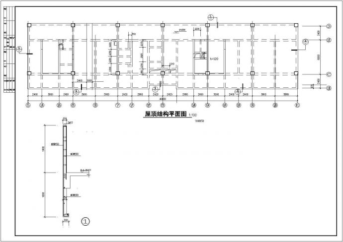 商务办公大厦cad框架结构施工图_图1