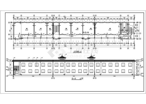 某地二层框架结构商场建筑设计施工图-图一
