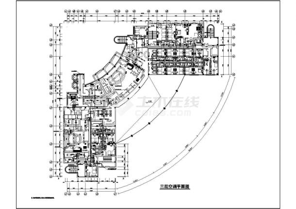 天津市某大型三层会所暖通工程整体设计CAD布置图-图二