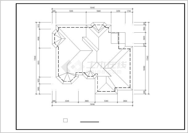 某私人精美别墅建筑平面图-图二