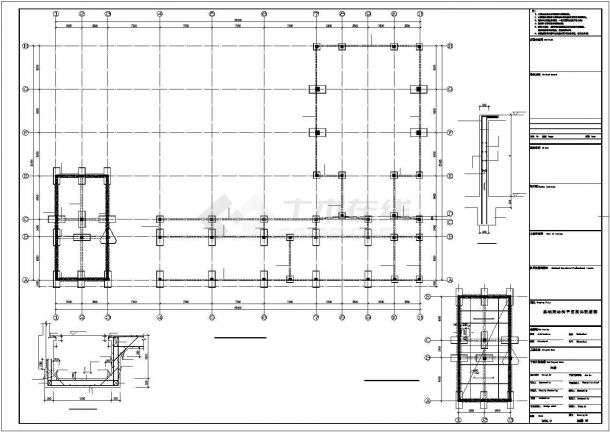 某市福利中心结构CAD设计图-图二