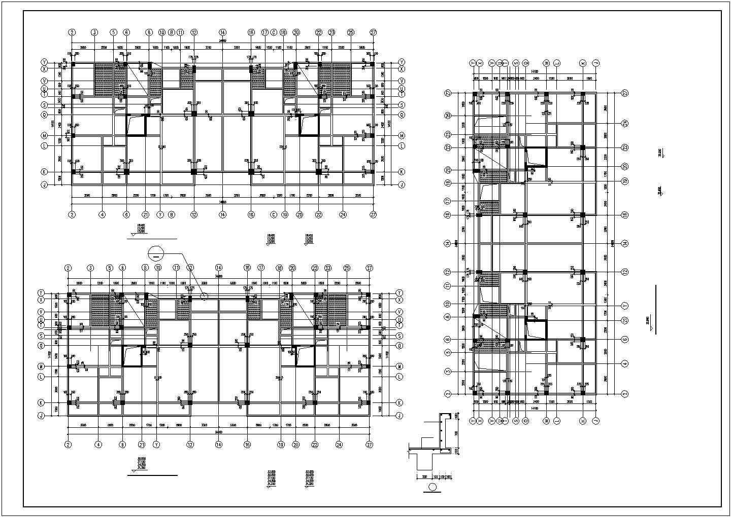 某地区框剪商住楼结构建筑设计详细图纸