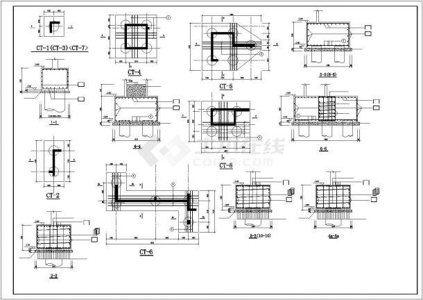 高层剪力墙框架规划CAD套图-图二