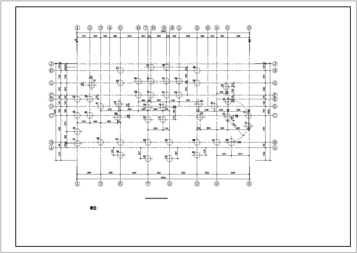 高层剪力墙框架规划CAD套图