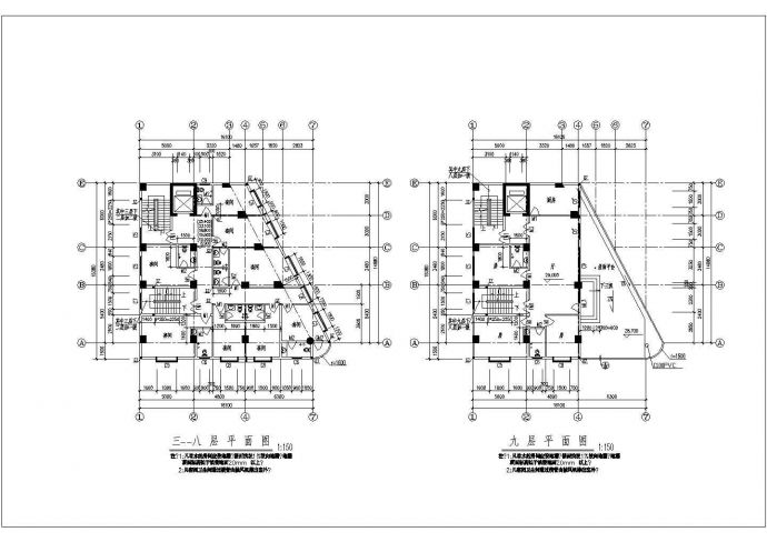 一套私人住宅建筑cad施工图（共8张）_图1