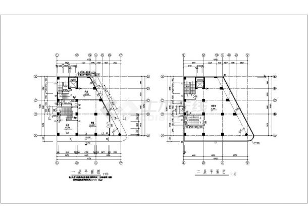 一套私人住宅建筑cad施工图（共8张）-图二