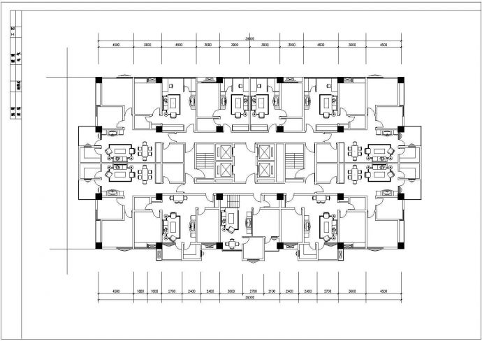 丽锦园高层住宅户型设计平面图_图1