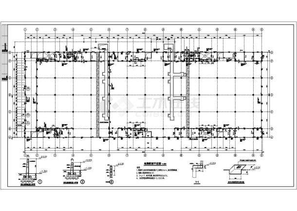 某科技园区大型工业厂房结构设计施工图-图一