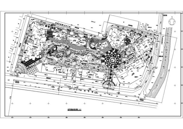 某住宅建筑小区设计施工CAD总图-图一