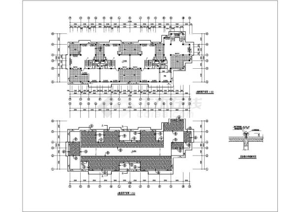 联建房建筑全套设计CAD施工图-图一