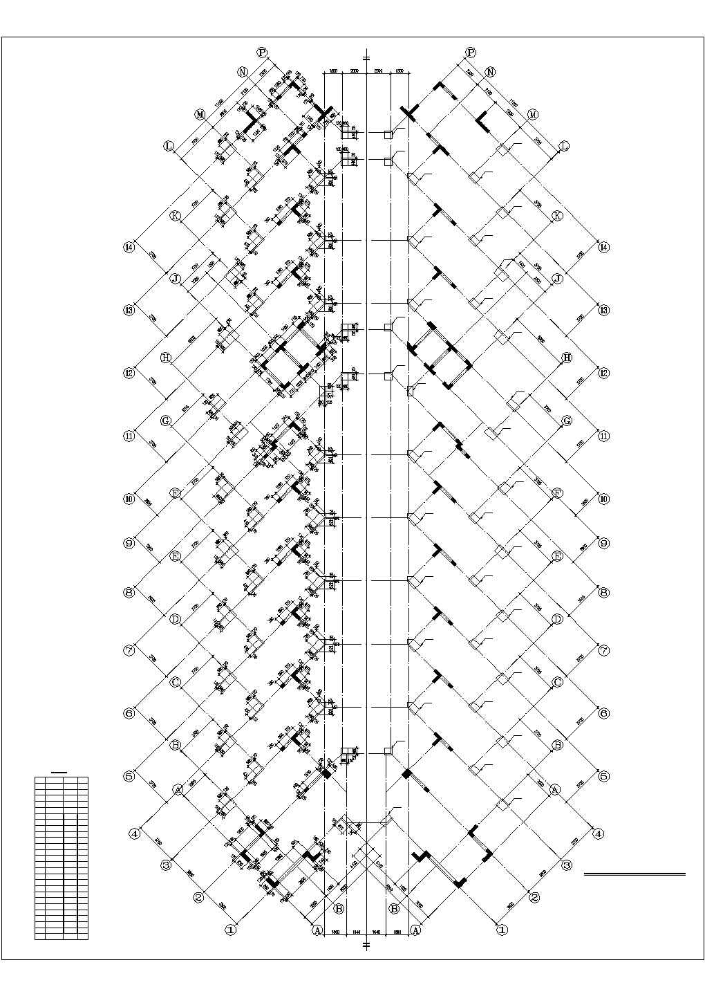 二十四层框剪结构酒店结构施工图