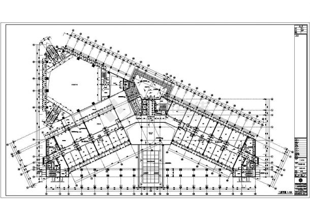 某地十五层框架结构办公楼建筑设计施工图-图二
