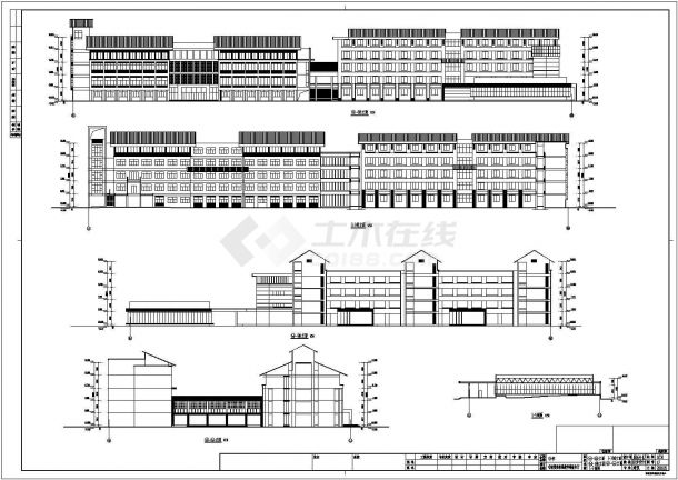 青川县某中学5层教学楼建筑设计施工图-图二