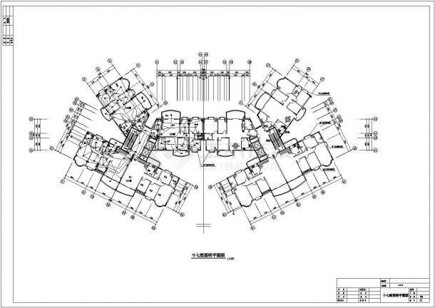 某地区十九层小区电气CAD布置图纸-图一