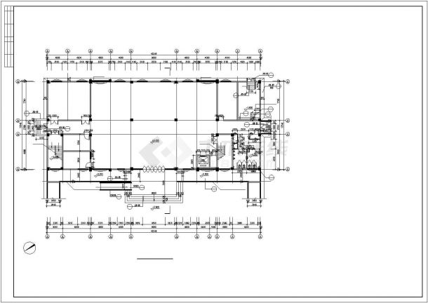 高档办公楼建筑结构全套CAD施工图纸-图二