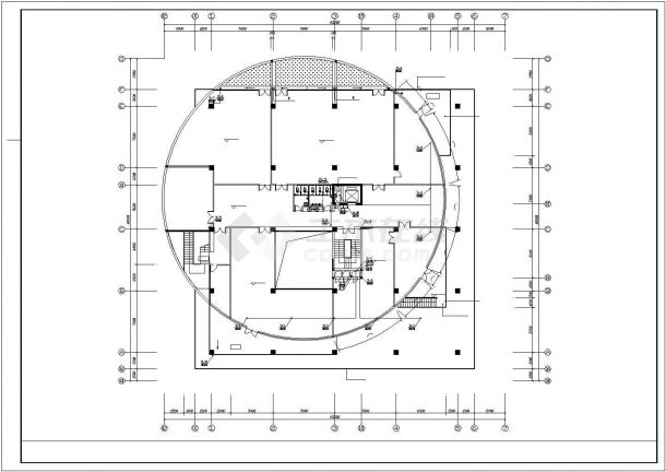 多层办公楼设计CAD方案图纸-图一