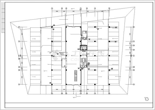 多层办公楼设计CAD方案图纸-图二
