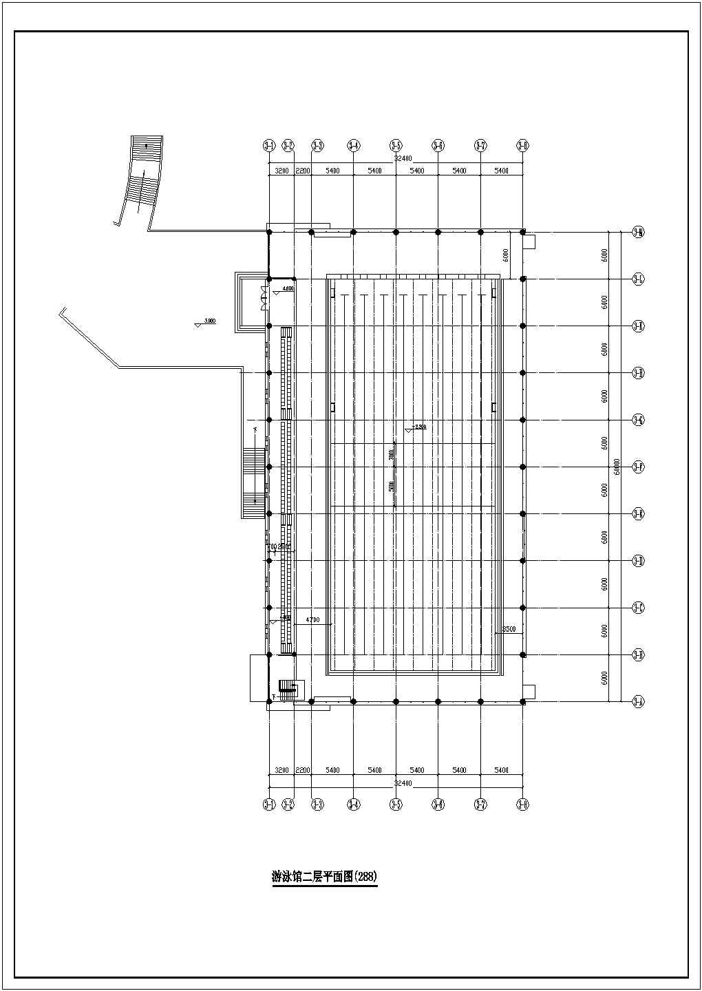 大型游泳馆整套CAD方案图纸