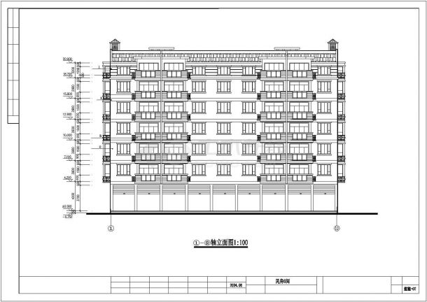 城中村改造多层住宅楼CAD图纸-图二