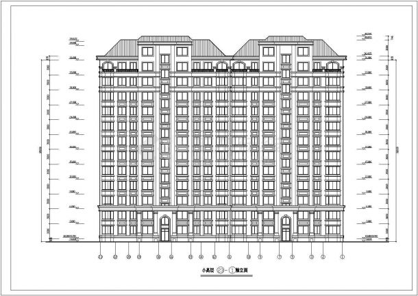 小高层住宅楼建筑施工平立剖面图（全套）-图二