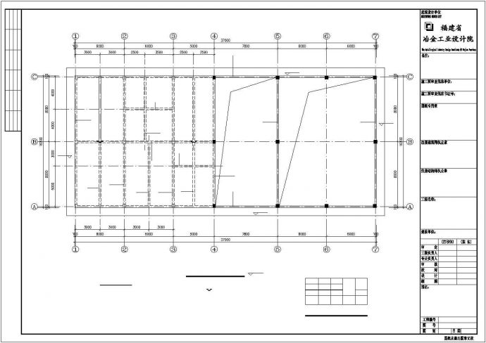 某地二层调控楼建筑结构cad施工图纸（节点详细）_图1