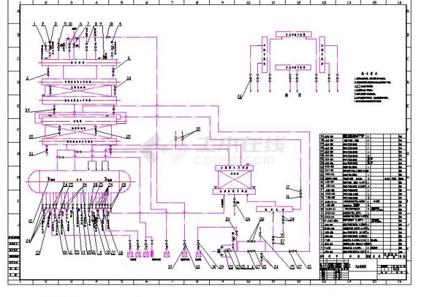 燃气锅炉35吨（剖面系统图）-图一