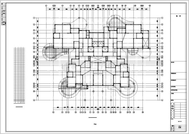 某市高层部分结构CAD施工详图-图二