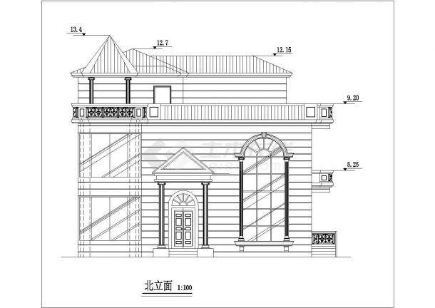 经典别墅样板房全套建筑设计图-图二