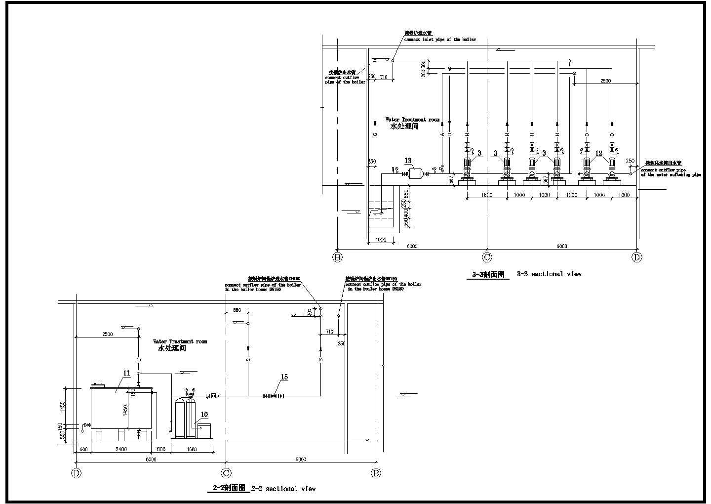 成套锅炉房平面CAD套图