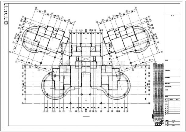 超高层部分结构CAD施工图-图二