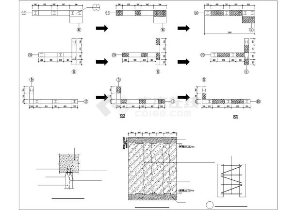 某混凝土置换结构CAD详图-图二