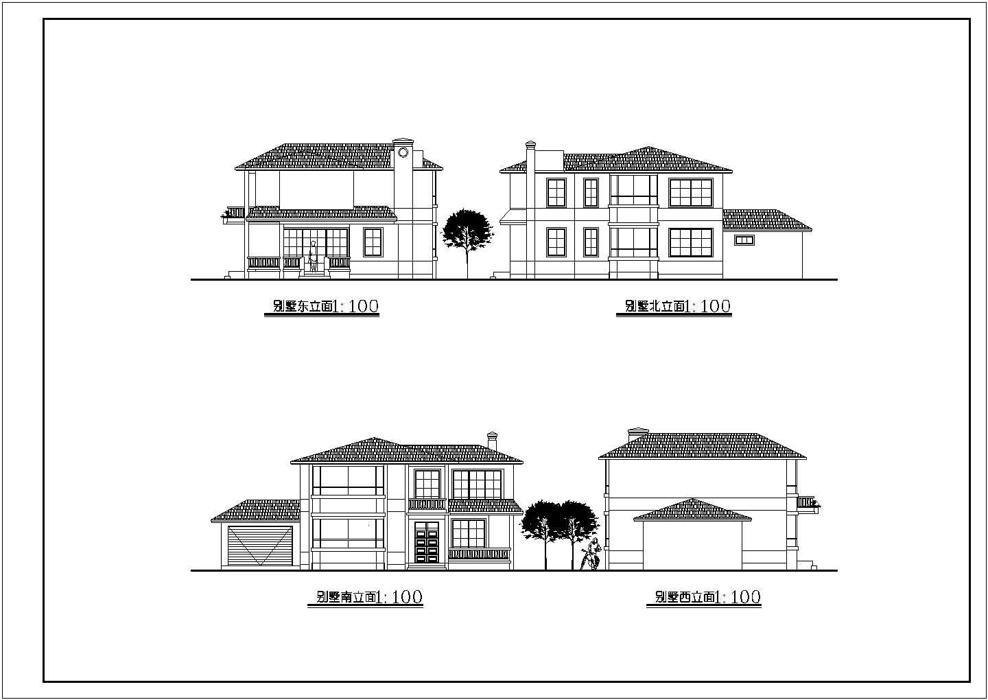 某住宅别墅建筑施工CAD图纸