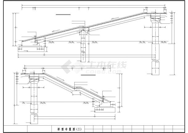 某天桥（钢箱梁）CAD设计施工图纸-图二