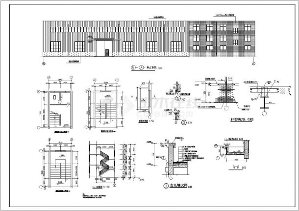 某地单层轻型门式钢架厂房整套施工图（局部夹层）-图二