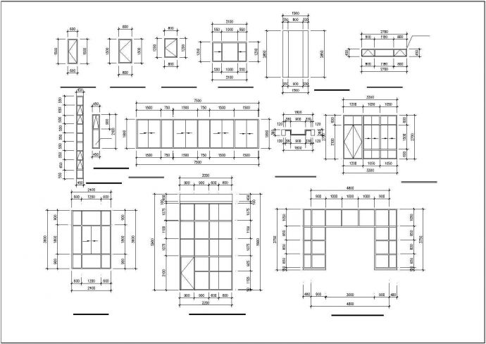 双桂湖别墅建筑CAD基础平面布置参考图_图1