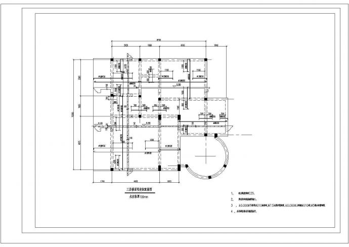 全套别墅结构设计cad施工图纸_图1