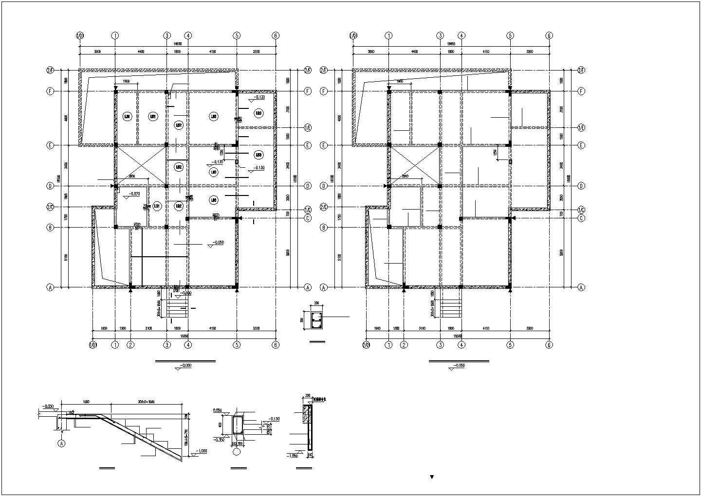 某低层框架住宅结构设计图