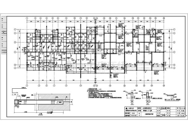 山东三层砖混结构联排别墅结构施工图-图二
