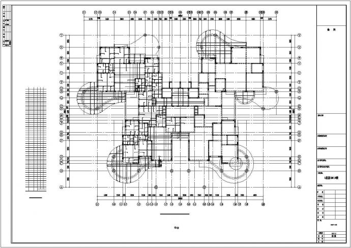 某带地下室住宅结构设计CAD布置图_图1